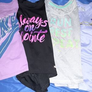 Girls small active shirts 4pc lot